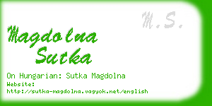 magdolna sutka business card
